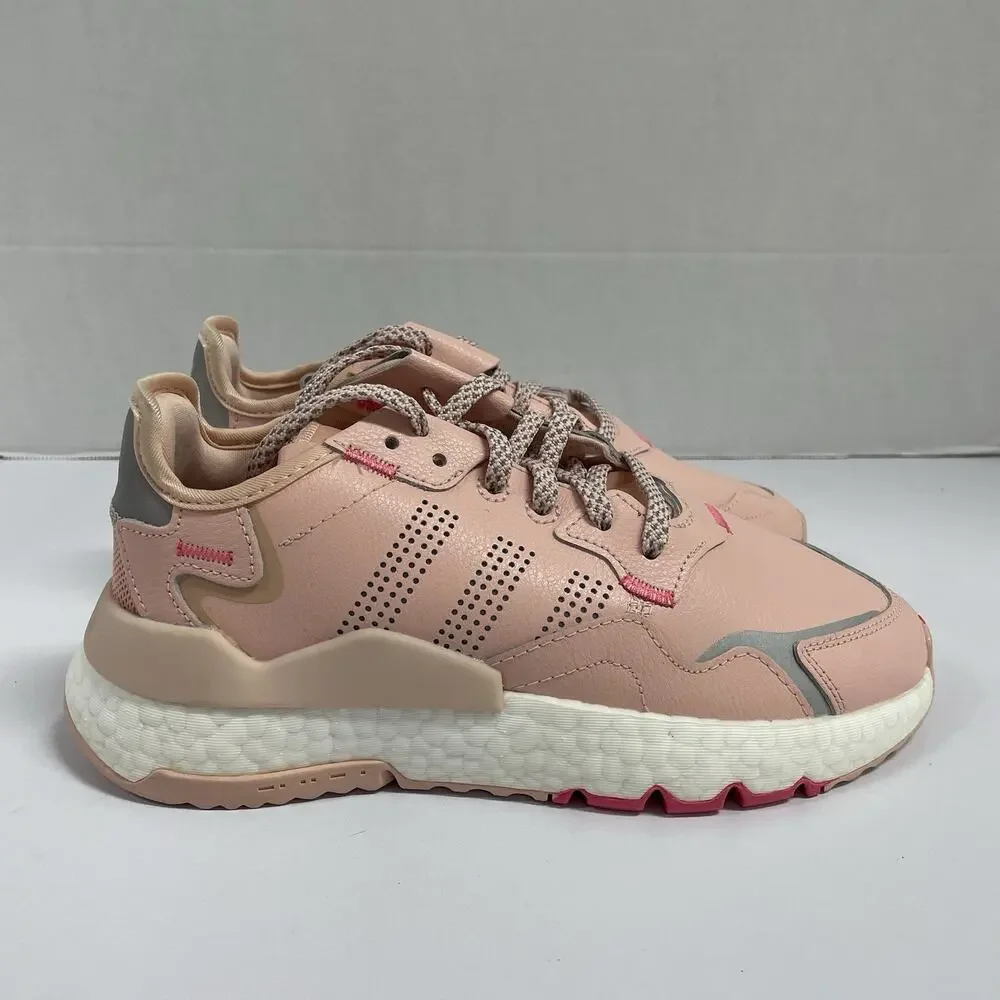 Adidas Nite Jogger J Vapour Pink EG6744 Size 5.5 Kids Boost Sneakers Leather